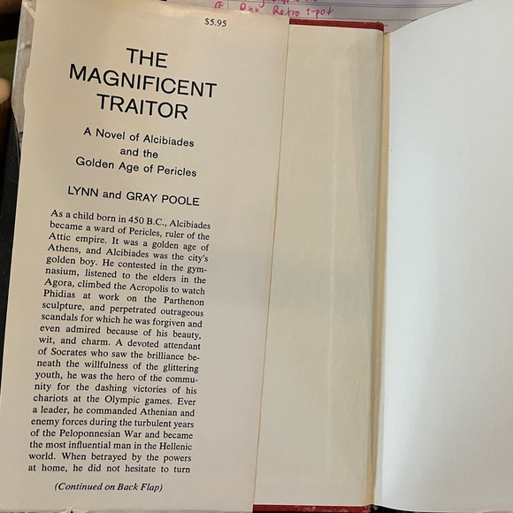 Vtg 1968 Ancient Greek Hardback Novel of Alcibiadas & The Golden Age of Pericles - Picture 4 of 15